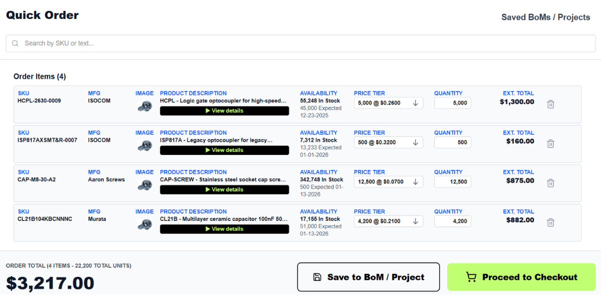 B2B Platform Screenshot