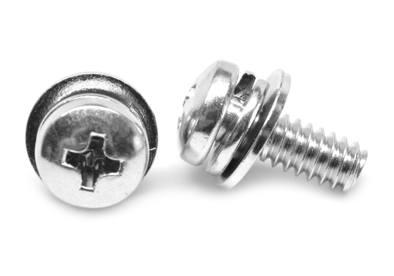 SEMS machine screws with captive washers